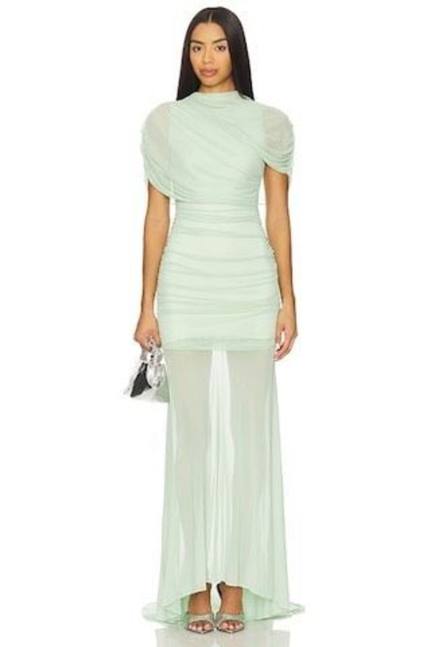 Amanda Uprichard Evianna Gown in Pistachio Size Small $297
